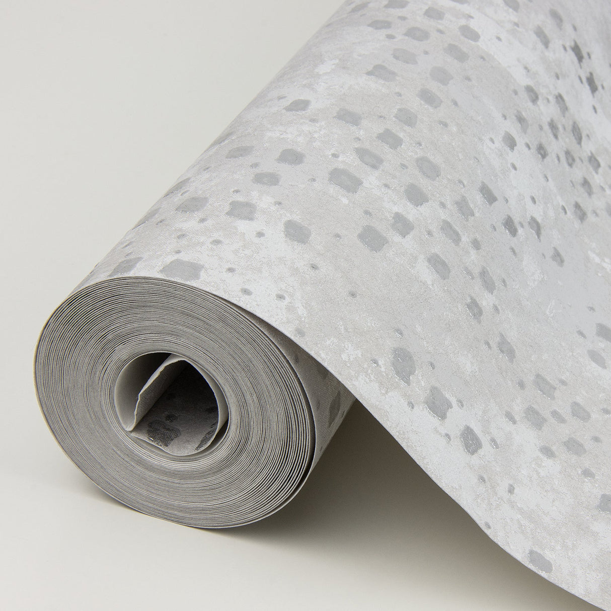 A-Street Prints 4019-86414 Felsic Silver Studded Cube Wallpaper