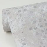 A-Street Prints 4019-86414 Felsic Silver Studded Cube Wallpaper