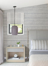 A-Street Prints 4019-86417 Rakasa Silver Distressed Stripe Wallpaper