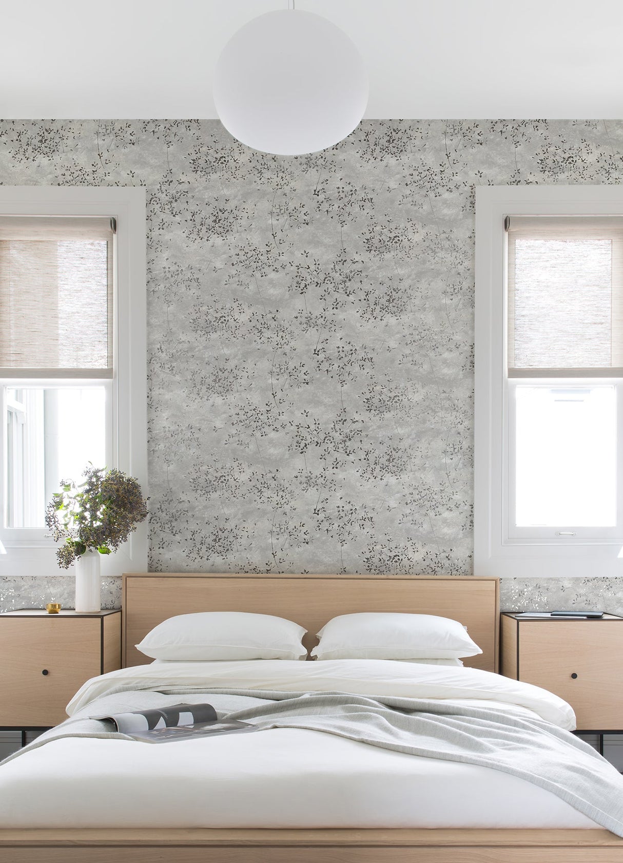 A-Street Prints 4019-86427 Arian Silver Inkburst Wallpaper