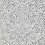 A-Street Prints 4019-86443 Artemis Silver Floral Damask Wallpaper