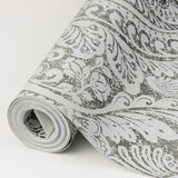 A-Street Prints 4019-86443 Artemis Silver Floral Damask Wallpaper