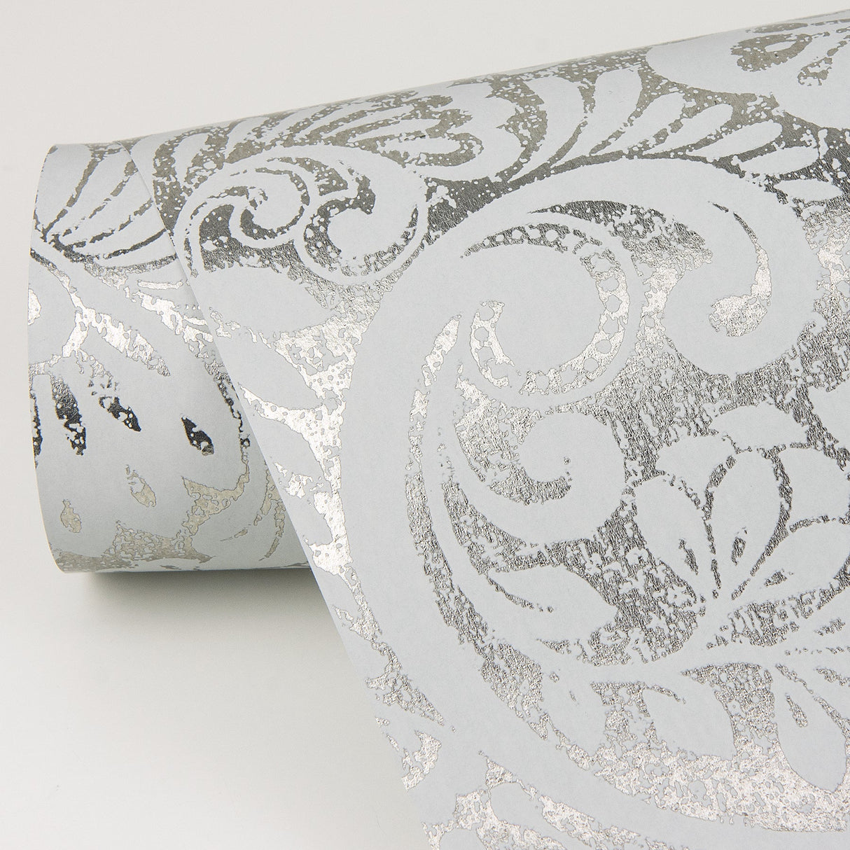 A-Street Prints 4019-86443 Artemis Silver Floral Damask Wallpaper