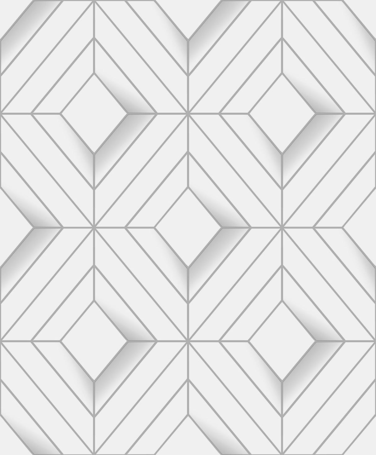 Advantage 4020-61400 Filmore White Diamond Panes Wallpaper