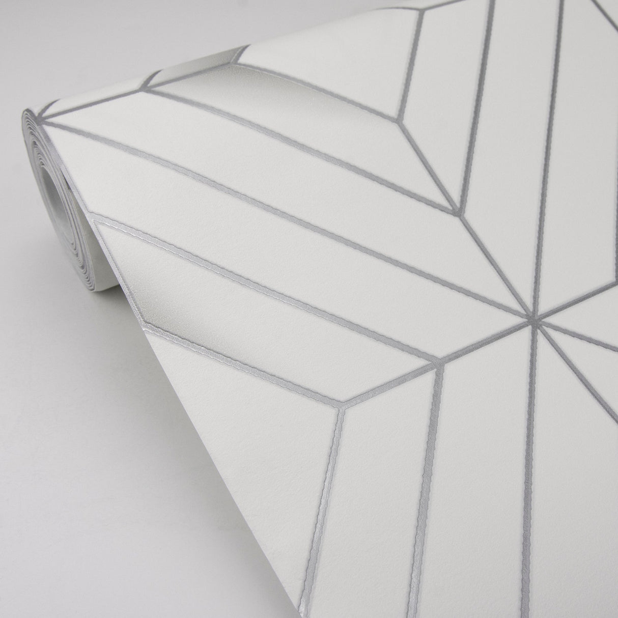 Advantage 4020-61400 Filmore White Diamond Panes Wallpaper