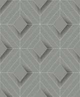 Advantage 4020-61409 Filmore Grey Diamond Panes Wallpaper