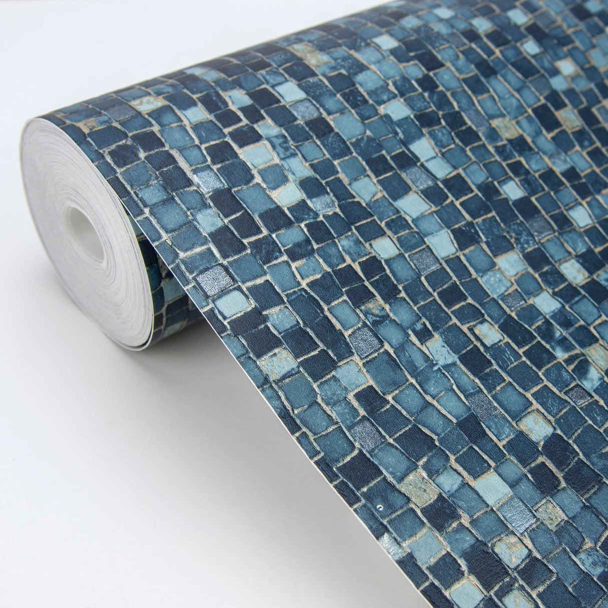 Advantage 4020-78401 Ziggy Teal Stone Mosaic Wallpaper
