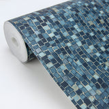 Advantage 4020-78401 Ziggy Teal Stone Mosaic Wallpaper