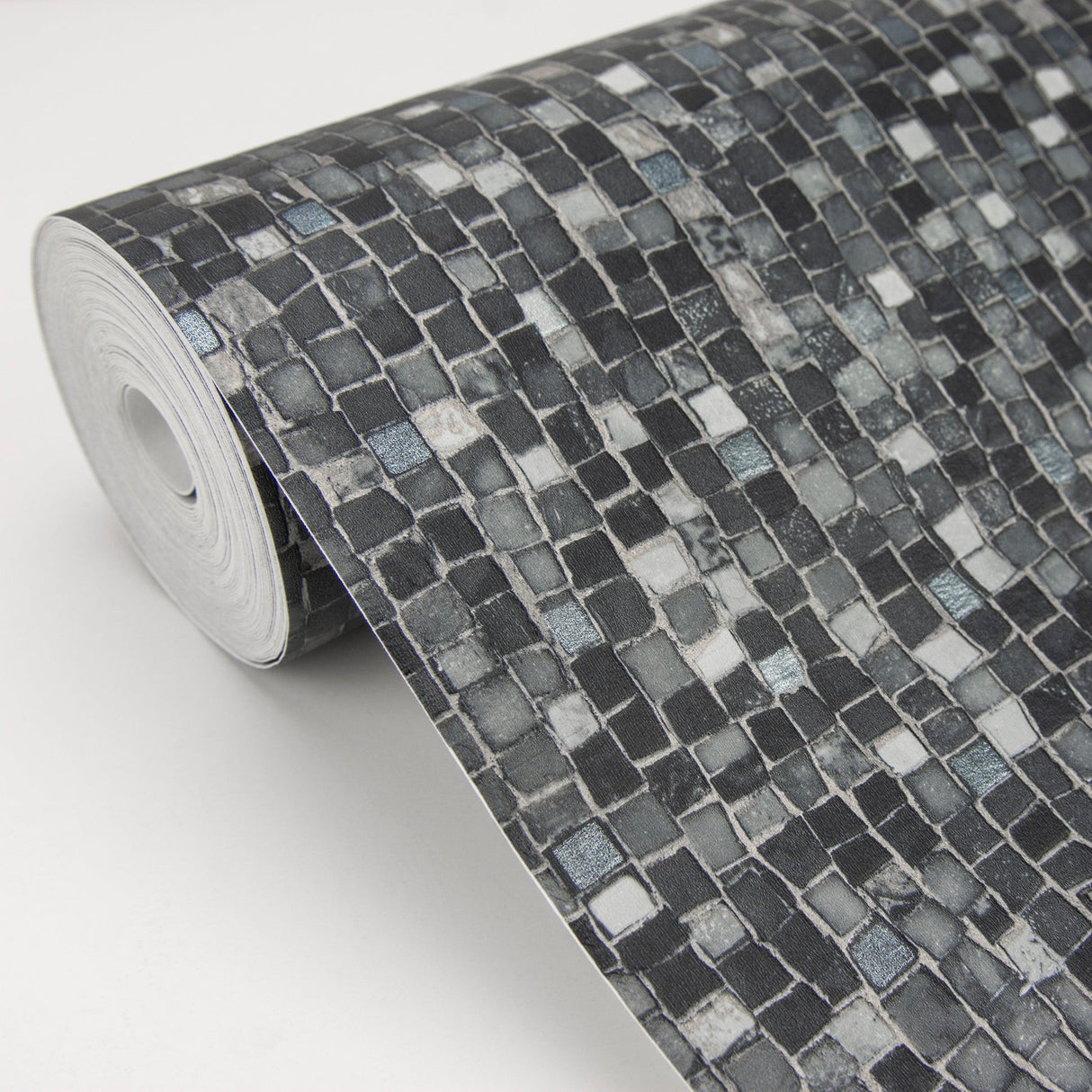 Advantage 4020-78419 Ziggy Charcoal Stone Mosaic Wallpaper