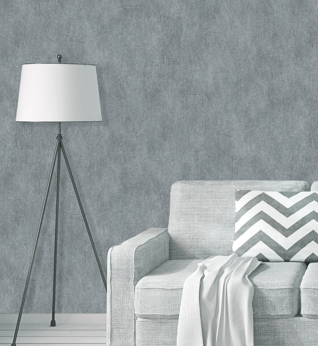 Advantage 4020-78529 Trent Grey Woven Texture Wallpaper