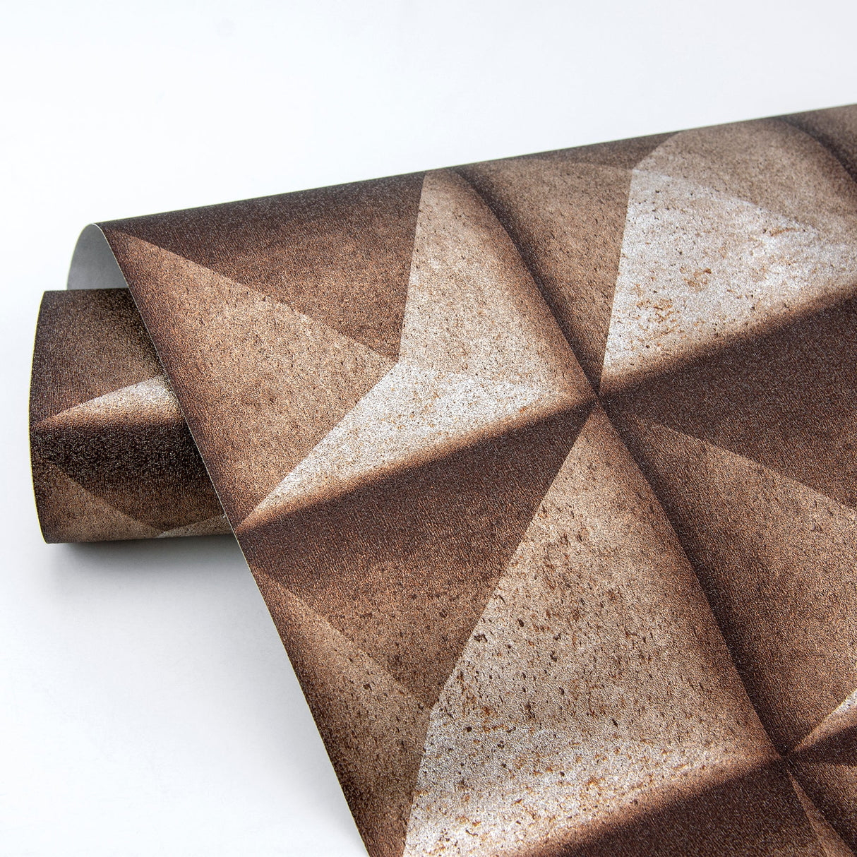 Advantage 4020-78608 Dax Copper 3D Geometric Wallpaper