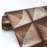 Advantage 4020-78608 Dax Copper 3D Geometric Wallpaper