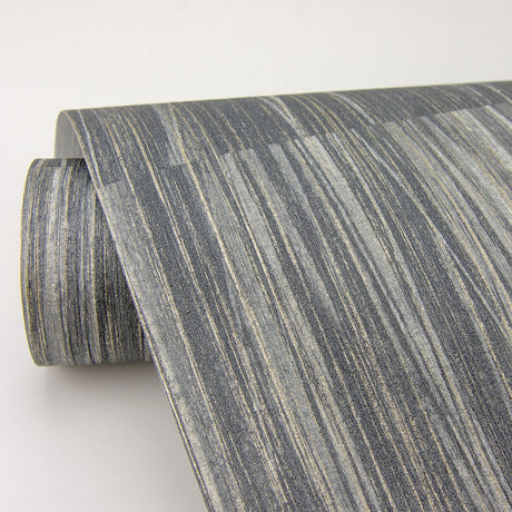 Advantage 4020-85709 Soren Dark Grey Striated Plank Wallpaper