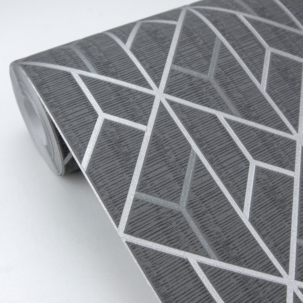 Advantage 4020-94009 Wilder Grey Geometric Trellis Wallpaper