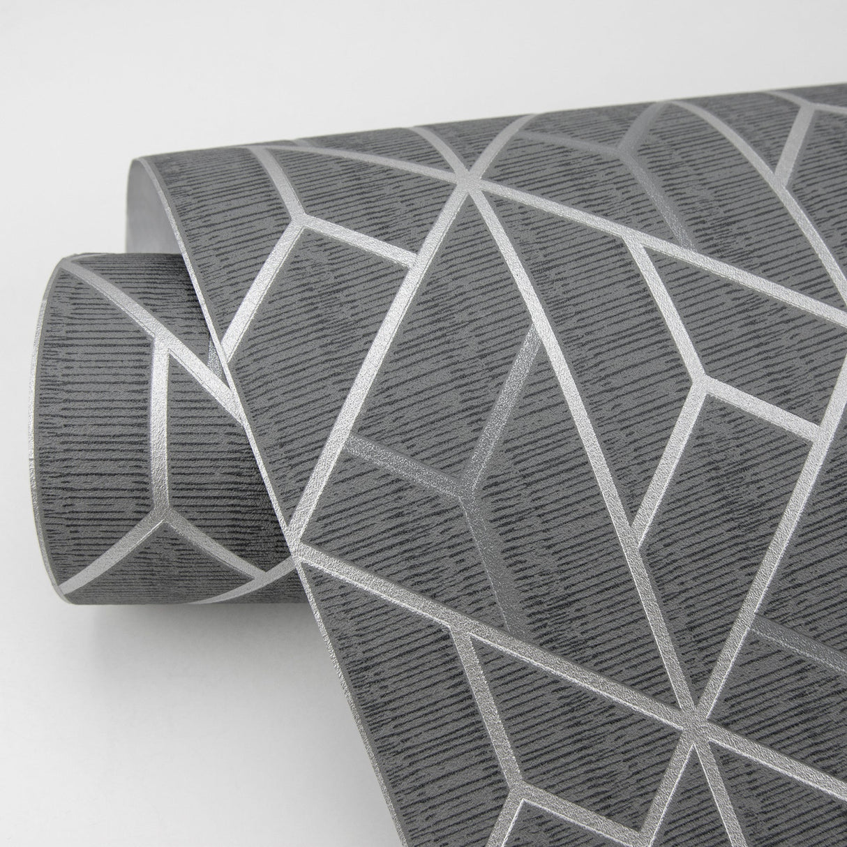 Advantage 4020-94009 Wilder Grey Geometric Trellis Wallpaper