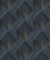Advantage 4020-96701 Raoul Navy Fanning Diamonds Wallpaper