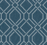 Advantage 4025-82512 Frege Blue Trellis Wallpaper