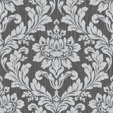 Advantage 4025-82517 Galois Silver Damask Wallpaper