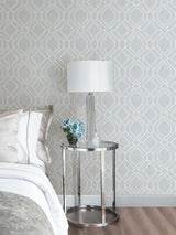 Advantage 4025-82522 Frege Light Blue Trellis Wallpaper