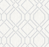 Advantage 4025-82525 Frege Silver Trellis Wallpaper