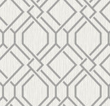 Advantage 4025-82528 Frege Grey Trellis Wallpaper