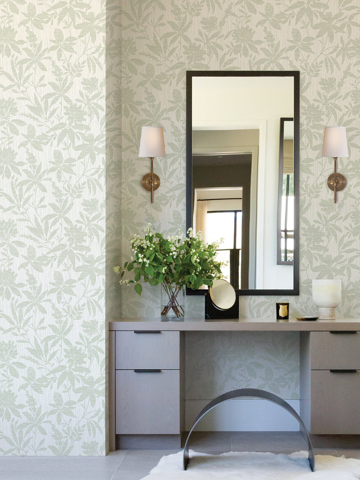 Advantage 4025-82535 Riemann Green Floral Wallpaper