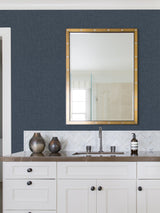 Advantage 4025-82542 Wallis Indigo Faux Linen Wallpaper