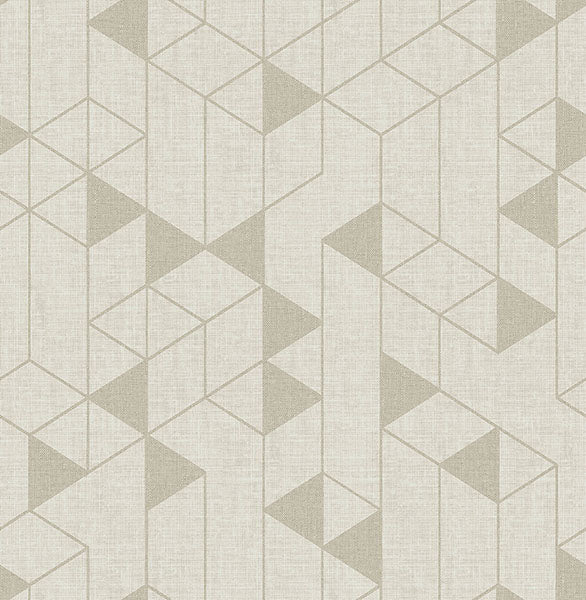 Eade’s Fairbank Champagne Linen Geometric Wallpaper by Scott