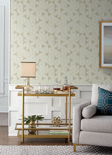 Eade’s Fairbank Champagne Linen Geometric Wallpaper by Scott