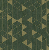Eade’s Fairbank Evergreen Linen Geometric Wallpaper by Scott