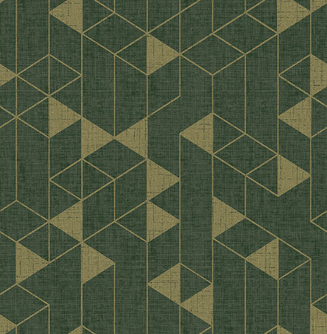 Eade’s Fairbank Evergreen Linen Geometric Wallpaper by Scott
