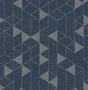 Eade’s Fairbank Navy Linen Geometric Wallpaper by Scott Livi