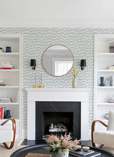 Eade’s Holmby Seafoam Brushstroke Zigzag Wallpaper by Scott 