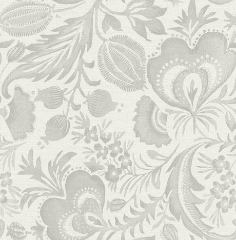 A-Street Prints 4034-26780 Culver Grey Jacobean Wallpaper by Scott Living - Eade's Wallpaper