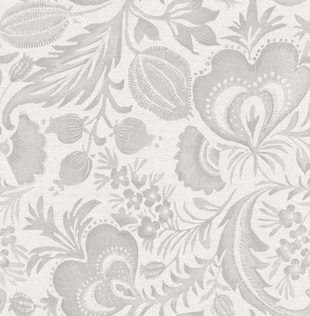 A-Street Prints 4034-26780 Culver Grey Jacobean Wallpaper by Scott Living - Eade's Wallpaper