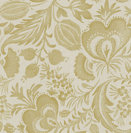 Eade’s Culver Mustard Jacobean Wallpaper by Scott Living Mus