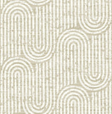 A-Street Prints 4034-26786 Trippet Light Brown Zen Waves Wallpaper by Scott Living