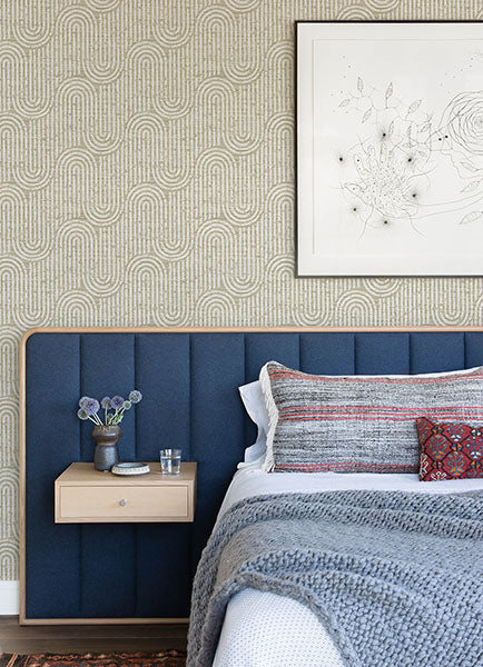 Eade’s Trippet Light Brown Zen Waves Wallpaper by Scott Livi