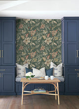 Eade’s Crestwood Sea Green Crowned Crane Wallpaper by Scott 
