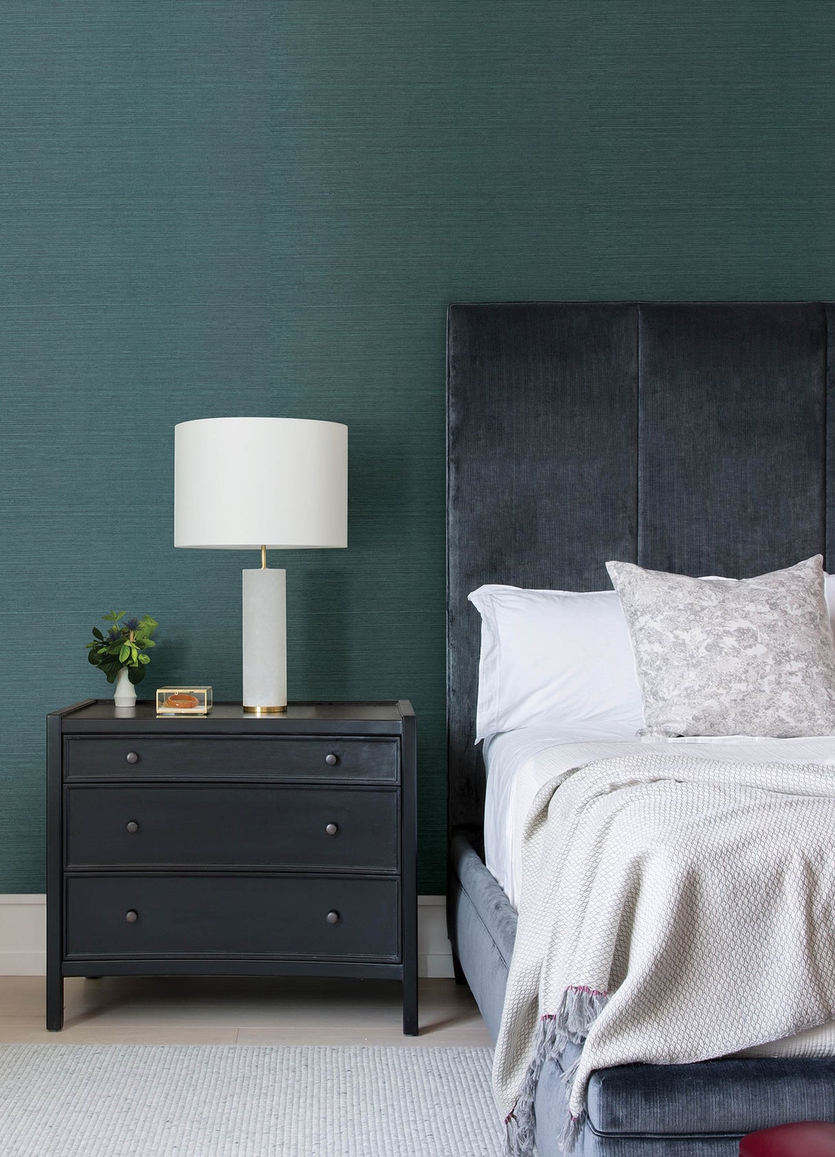 A-Street Prints 4034-72101 Colcord Teal Sisal Grasscloth Wallpaper by Scott Living