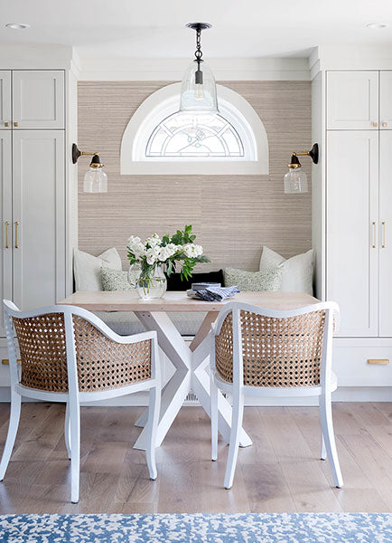 Eade’s Kenter Taupe Sisal Grasscloth Wallpaper by Scott Livi