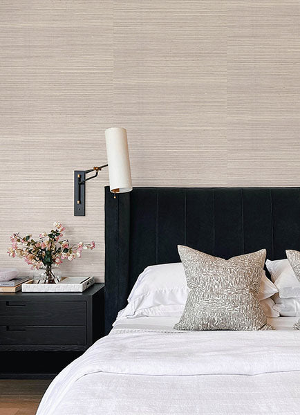 Eade’s Kenter Taupe Sisal Grasscloth Wallpaper by Scott Livi