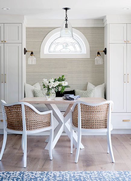 Eade’s Kenter Beige Sisal Grasscloth Wallpaper by Scott Livi