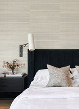 Eade’s Kenter Beige Sisal Grasscloth Wallpaper by Scott Livi