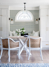 Eade’s Kenter Aqua Sisal Grasscloth Wallpaper by Scott Livin