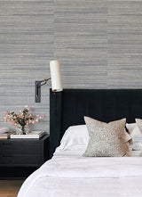 Eade’s Kenter Teal Sisal Grasscloth Wallpaper by Scott Livin