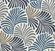 Eade’s Trousdale Dark Blue Fanning Flora Wallpaper by Scott 