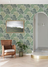 Eade’s Trousdale Green Fanning Flora Wallpaper by Scott Livi