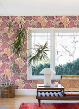 Eade’s Trousdale Raspberry Fanning Flora Wallpaper by Scott 