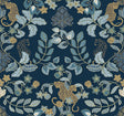 Eade’s Getty Navy Jungle Damask Wallpaper by Scott Living Na